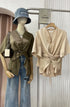MATINEE Satin Tie Wrap Button Down Shirts